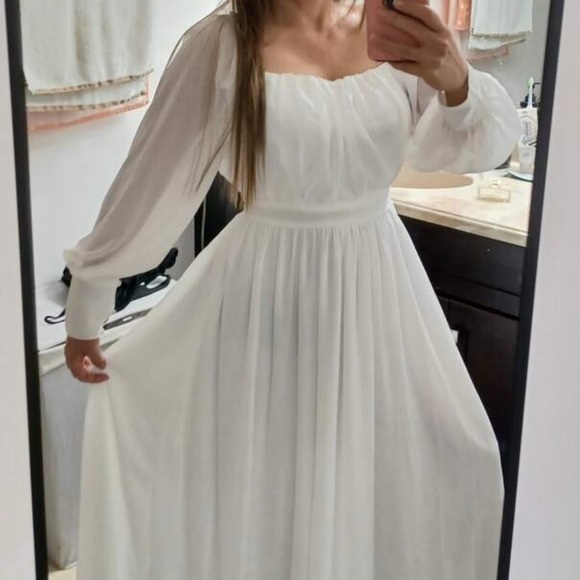 unbranded Dresses & Skirts - Women's Solid Color Rhinestone Collar Casual Lantern Sleeve Loose Hem Dress NWOT